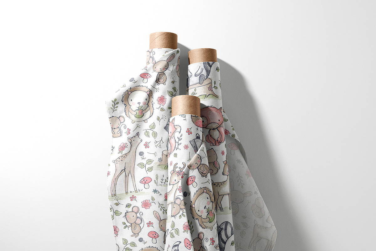 Cute Woodland Animals Pattern, a Pattern Graphic by StudioGlouna (Photo 5 of 5)