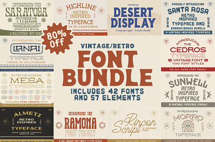 The Vintage Font Bundle