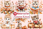 Cute Autumn Kitten Sublimation, an Illustration by CitraGraphics (Thumbnail 1 of 6)