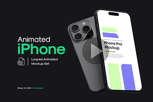 Animated iPhone 15 Pro Mockup