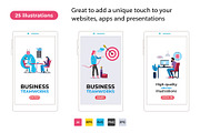 Business teamworks. Flat vector Set, a Work Illustration by ÁRTICA (Thumbnail 4 of 5)
