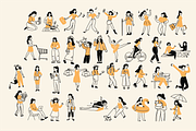 Girls Activity Flat Illustration, a Person Illustration by Berdansabersama (Thumbnail 2 of 6)