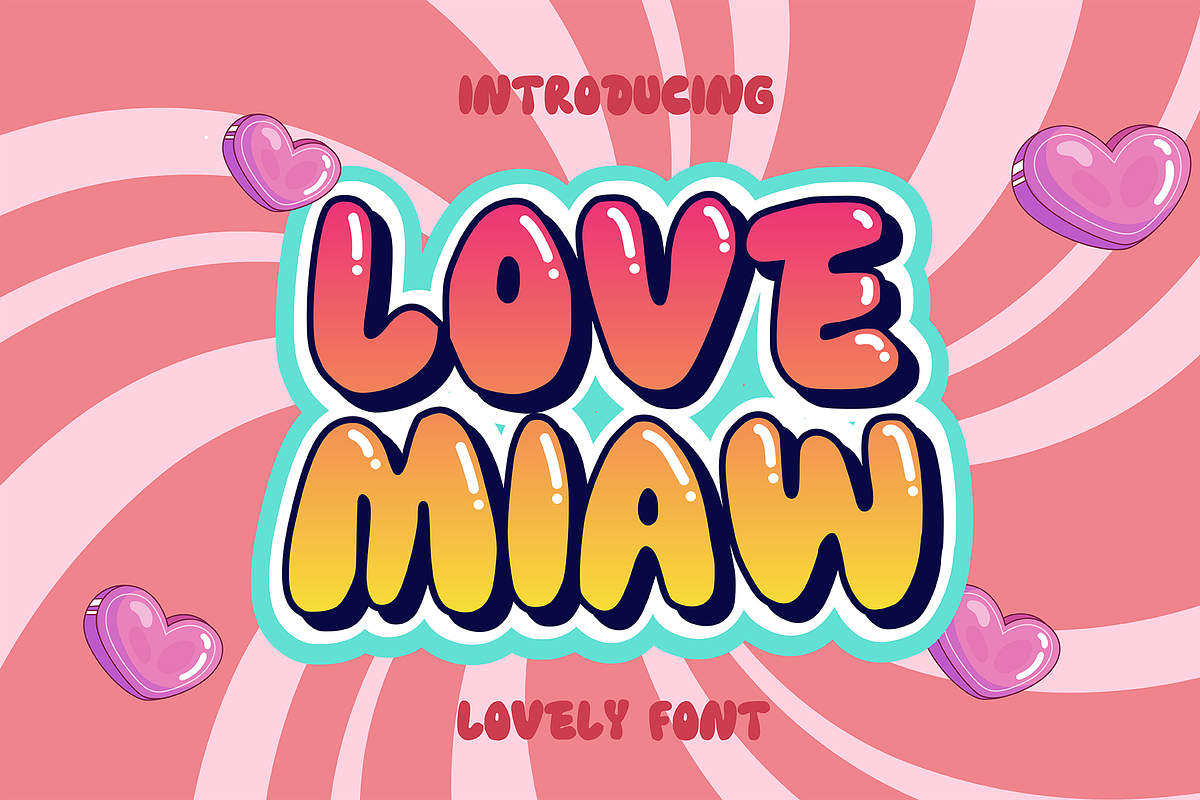 Love Miaw Display Font, a Handwritten Font by Authentic Studio (Photo 1 of 7)