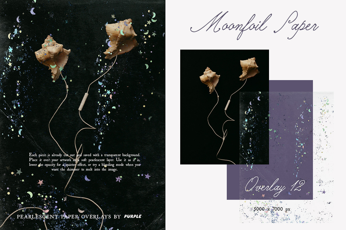 Moonfoil Paper: Pearlescent Overlays, a Texture Graphic by Purple (Photo 13 of 19)