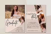 Boho Photoshop Grad Card Template, a Card Template by InstaNoirDesigns (Thumbnail 2 of 9)