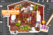 PROCREATE INTERIOR CREATOR TOOLKIT, a Brush Add-On by AlexandraArt (Thumbnail 1 of 10)