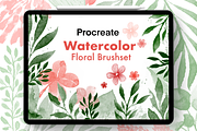 Watercolor Florals for Procreate, a Brush Add-On by buntegalerie (Thumbnail 1 of 4)