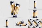 Battery AA Mock-up, a Product Mockup by zippypixelstudio (Thumbnail 1 of 9)