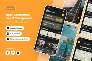 Brix – Smart Construction App UI Kit, an App Template by productype1