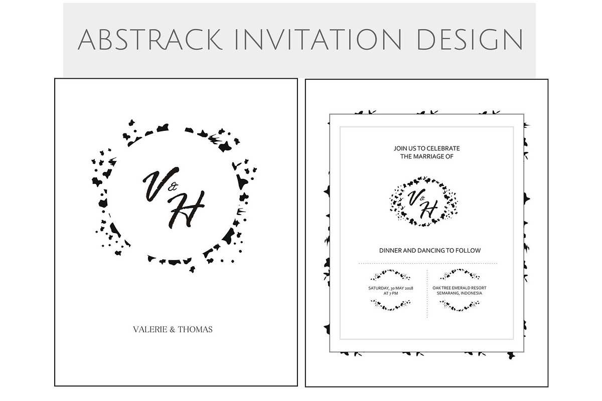 BLACK & WHITE INVITATION, an Invitation Template by byfloraison (Photo 4 of 5)