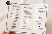 Elegant Black White Wedding Program, an Invitation Template by Arslan (Thumbnail 2 of 4)