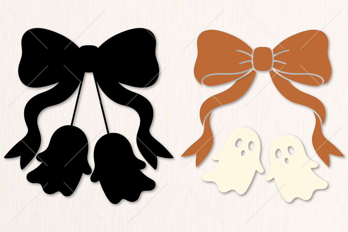 Halloween Ghost Bow Laser Cut SVG, an Object Graphic by Canvas Craft (Photo 3 of 3)