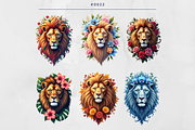 20 Lion Head Clipart Design Digital, an Illustration by Wilin Digital (Thumbnail 2 of 2)