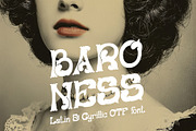 Baroness - stylized baroque font, a Symbol Font by Ekaterina Glazkova (Thumbnail 1 of 10)