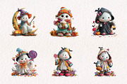 Cute Halloween Ghost, a Seasonal Illustration by CreationArt (Thumbnail 3 of 7)