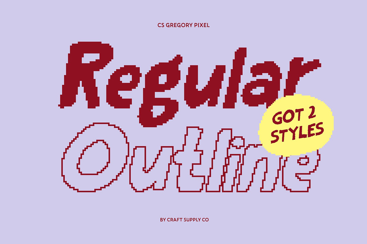 CS Gregory Pixel, a Sans Serif Font by Craft Supply Co. (Photo 4 of 8)