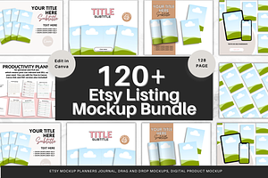 120+ Etsy Listing Mockup Canva
