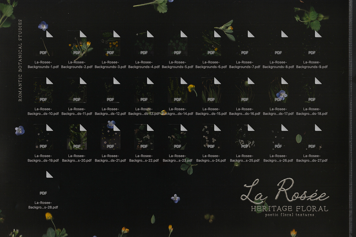 La Rosee Botanical Backgrounds, a Wallpaper Graphic by nadispasibenko (Photo 9 of 9)
