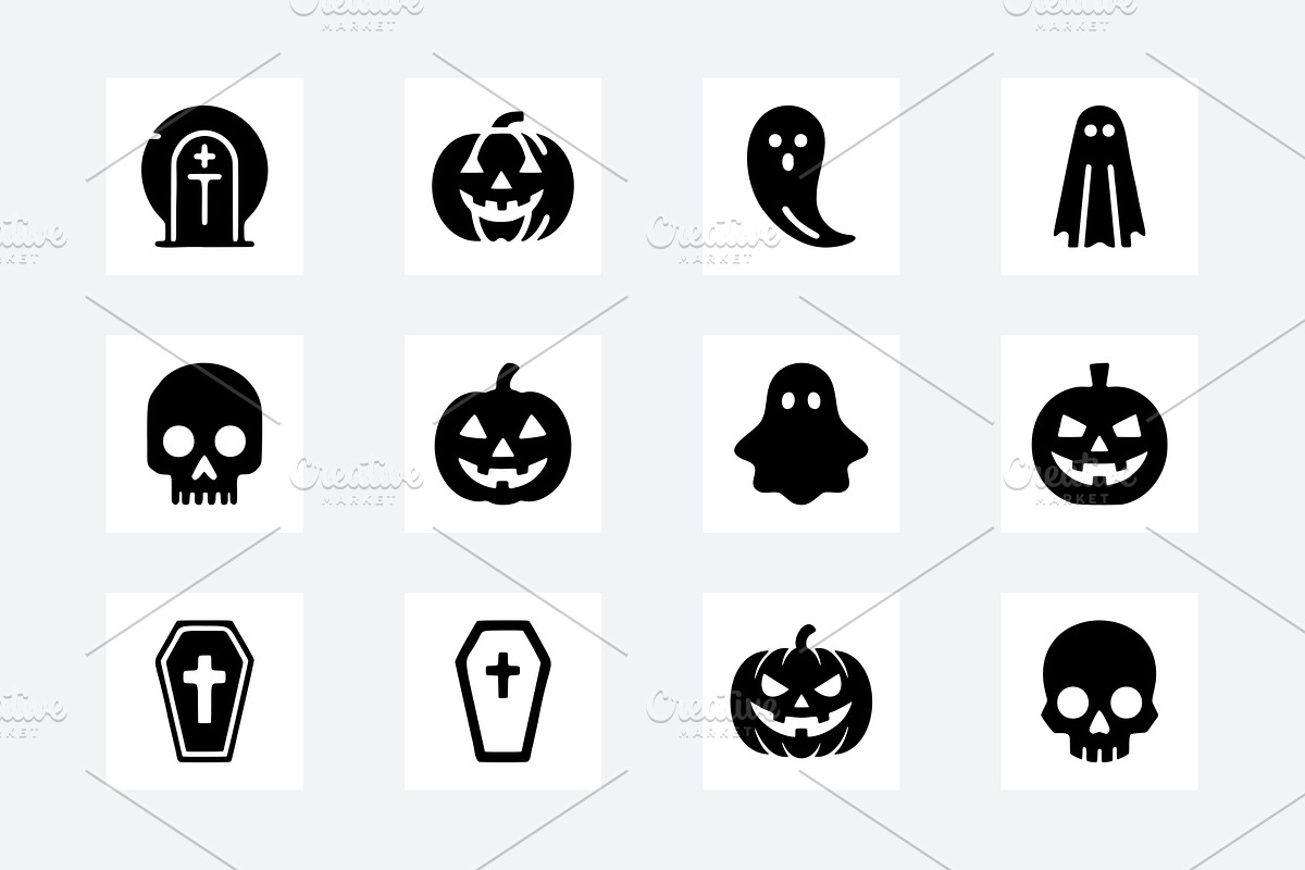 Halloween Ghost Icons Pack, a Solid Icon by Vectorium Studio (Photo 2 of 7)