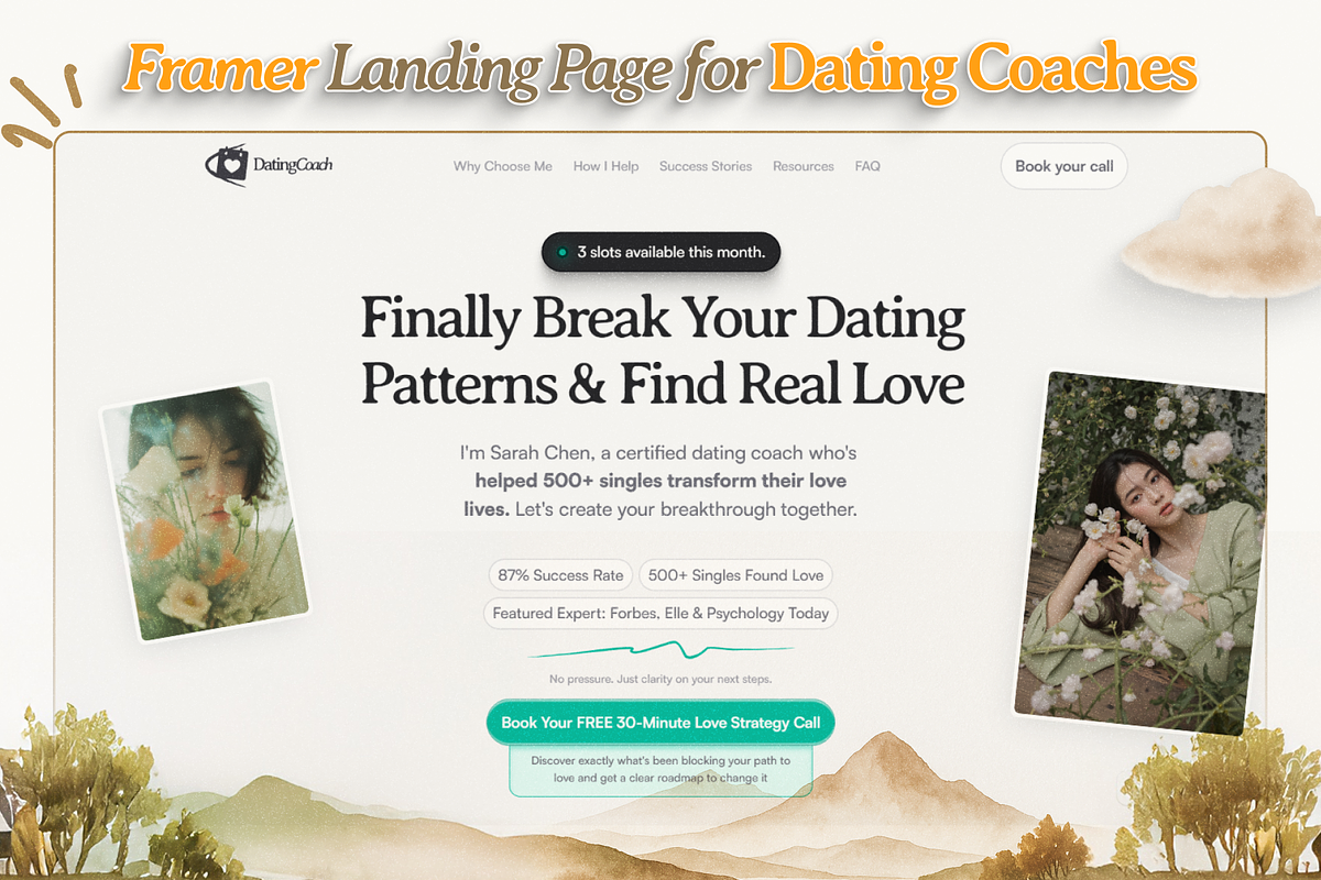 DatingCoach Framer Landing Page