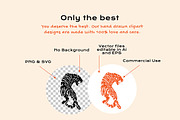 Linocut Tigers Clipart Bundle, an Animal Illustration by ClayStudio (Thumbnail 2 of 6)