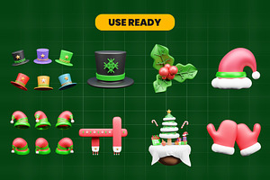 Christmas 3d Illustration Icon Pack