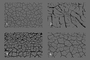 20 Cracked Dirt Texture Overlays