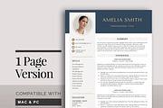 Resume Template with Photo Blue CV, a Resume Template by Klamp Studio (Thumbnail 2 of 8)