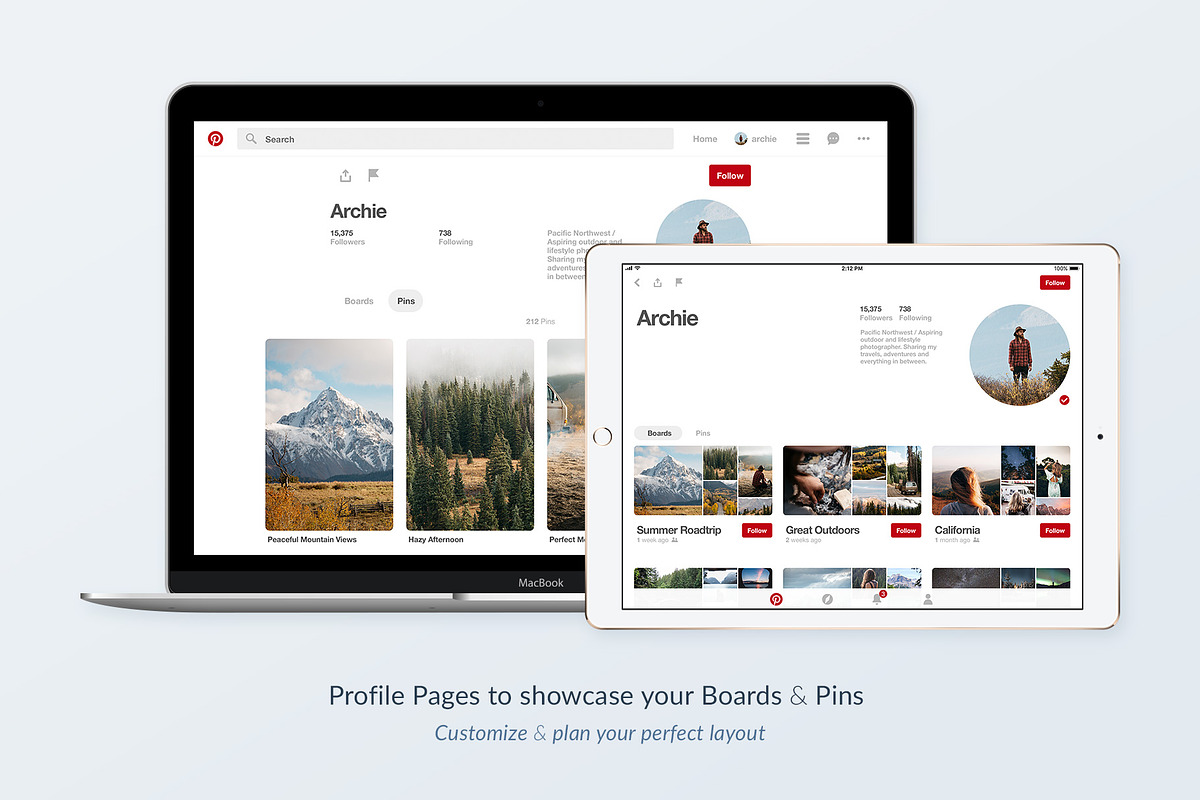 Pinterest Social Media Mockups Pack, a Social Media Template by Poego Social (Photo 3 of 7)