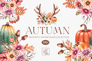 Autumn Watercolor floral collection, a Decorative Illustration by SashaKondr (Thumbnail 1 of 20)