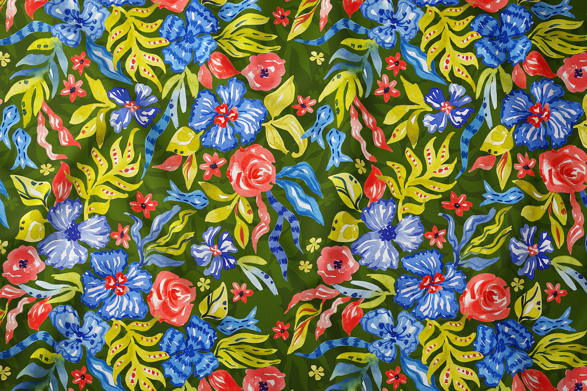 Vibrant Botanical Garden Pattern, a Pattern Graphic by SirenaArt (Photo 5 of 12)