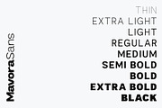 Mavora Sans Typeface - 45 Weights, a Sans Serif Font by HipFonts (Thumbnail 4 of 10)