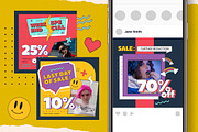90's Instagram Pack, a Social Media Template by graphicook (Thumbnail 2 of 7)