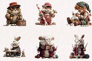 Whimsical Christmas Little Worker, a Seasonal Illustration by CreationArt (Thumbnail 3 of 7)