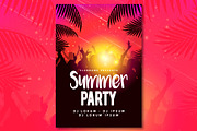Summer Beach Party Poster, a Seasonal Illustration by Black White Mouse Design (Thumbnail 1 of 3)