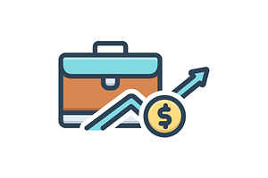 Business briefcase color icon, a Duotone Icon by Creative priyanka