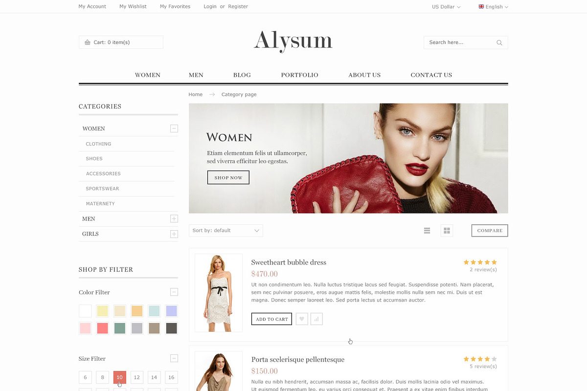 Alysum - eCommerce PSD template, a Websites & App Template by Promokit (Photo 9 of 30)