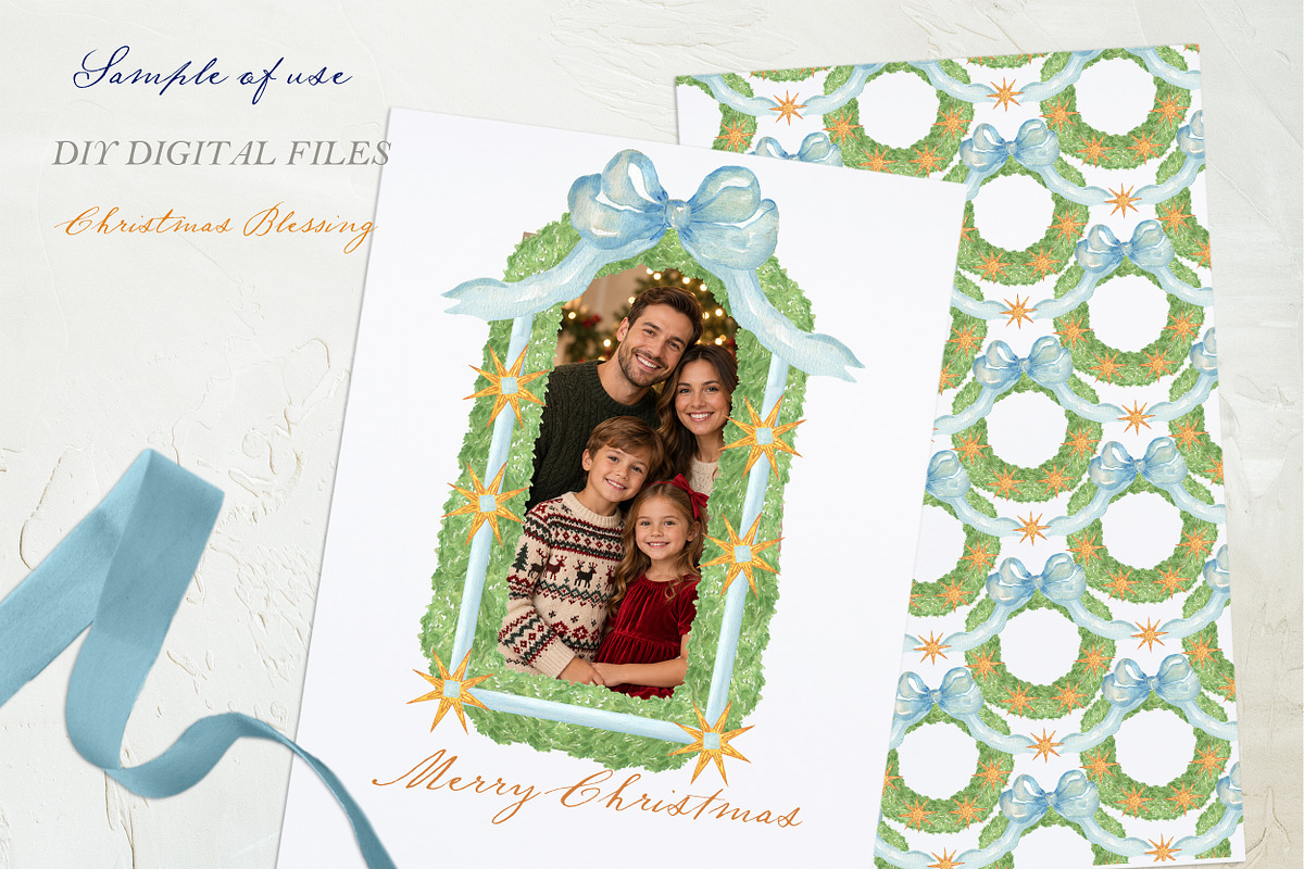 Christmas Stars Watercolor Clipart, a Decorative Illustration by LABFcreations (Photo 3 of 4)