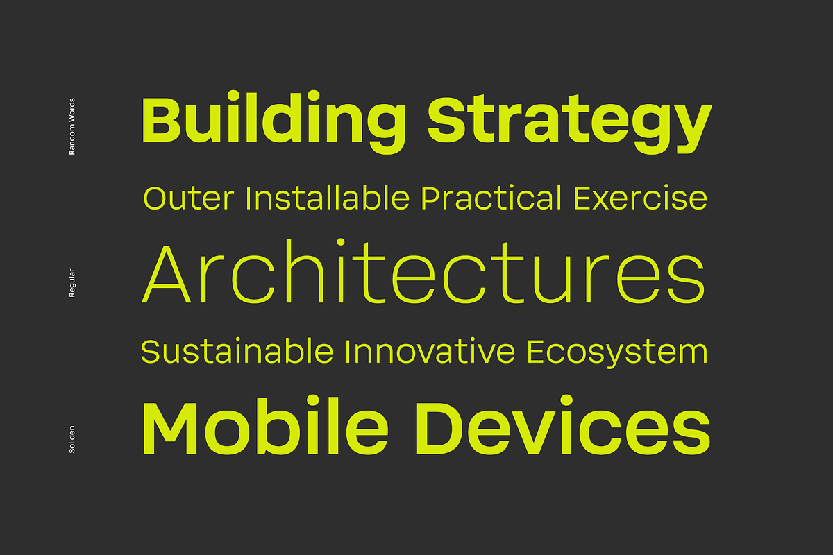 Soliden; 48 Fonts Sans Serif Family, a Sans Serif Font by Eko Bimantara (Photo 7 of 15)