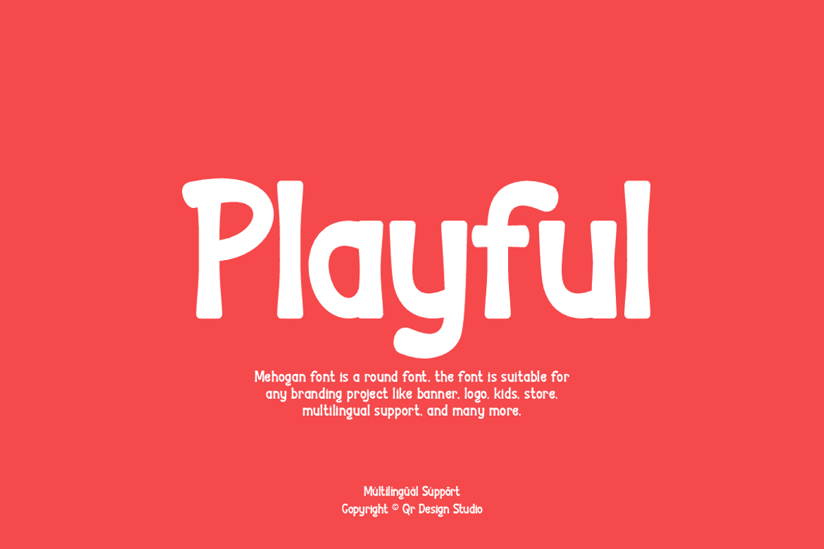 Mehogan - Round Funny Font, a Sans Serif Font by QR Design Studio (Photo 3 of 12)