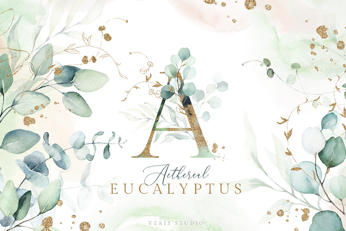 Watercolor Eucalyptus Green Floral, a Decorative Illustration by Veris Studio (Photo 1 of 25)
