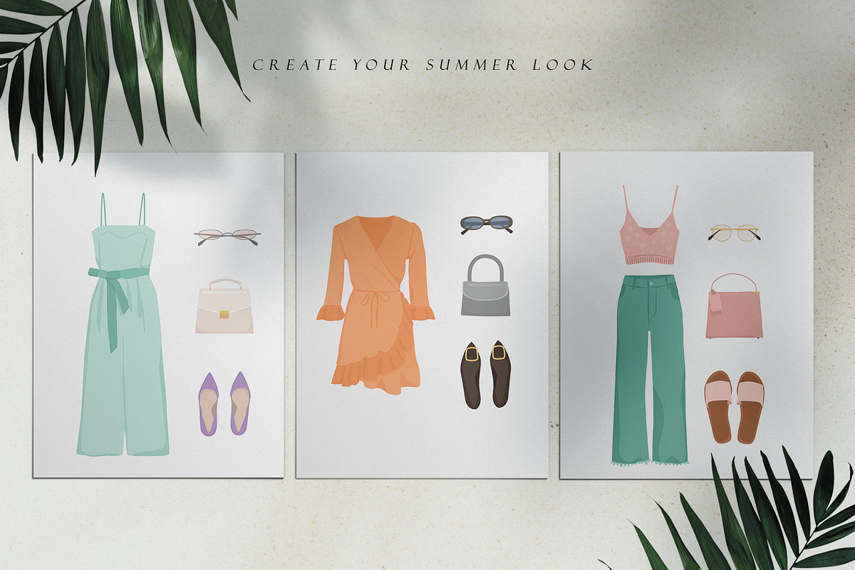 Big Summer Clothing Set, an Illustration by Katerine Kolak (Photo 3 of 7)