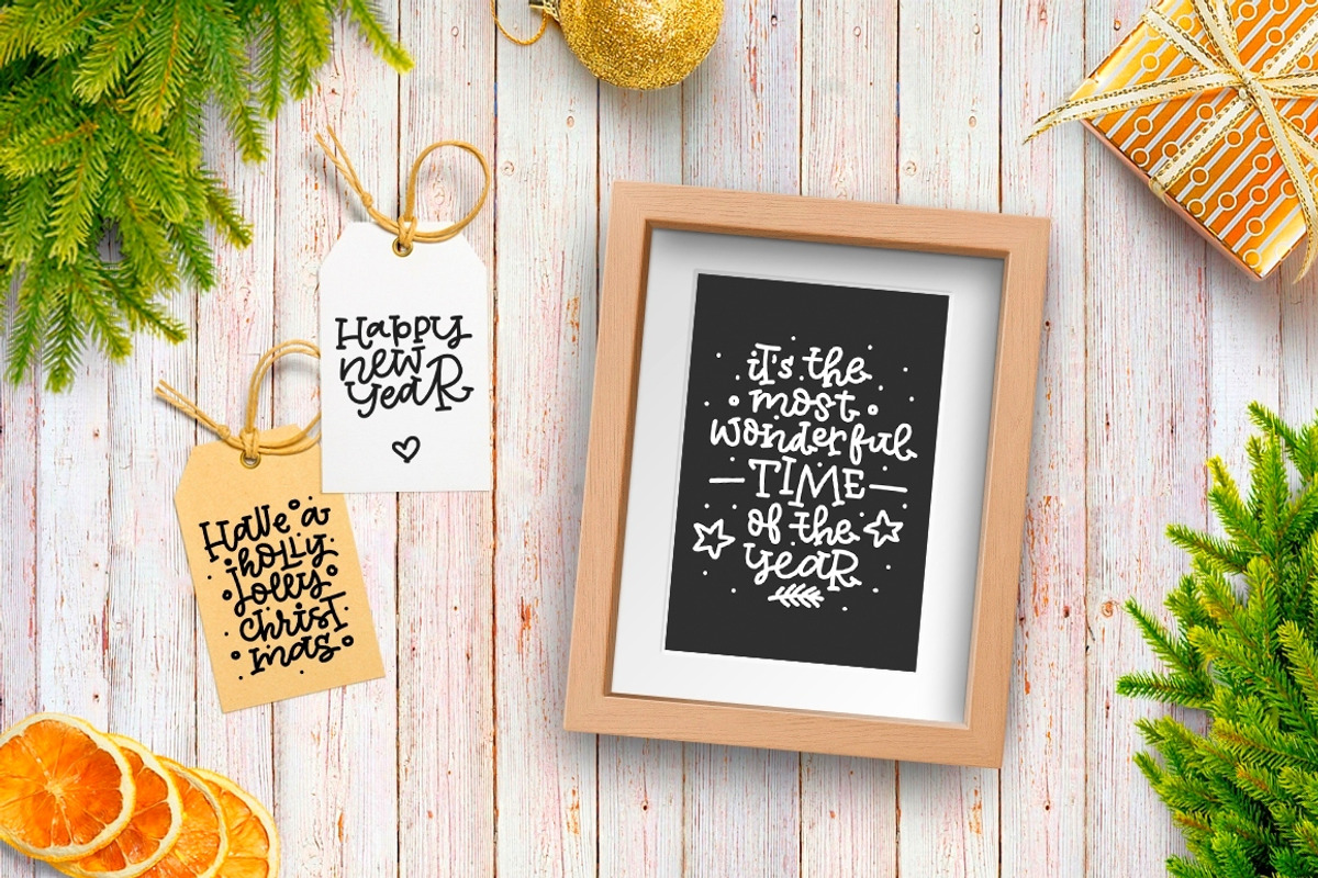 Christmas and New Year Lettering, an Object Graphic by ekzi.letters (Photo 3 of 5)