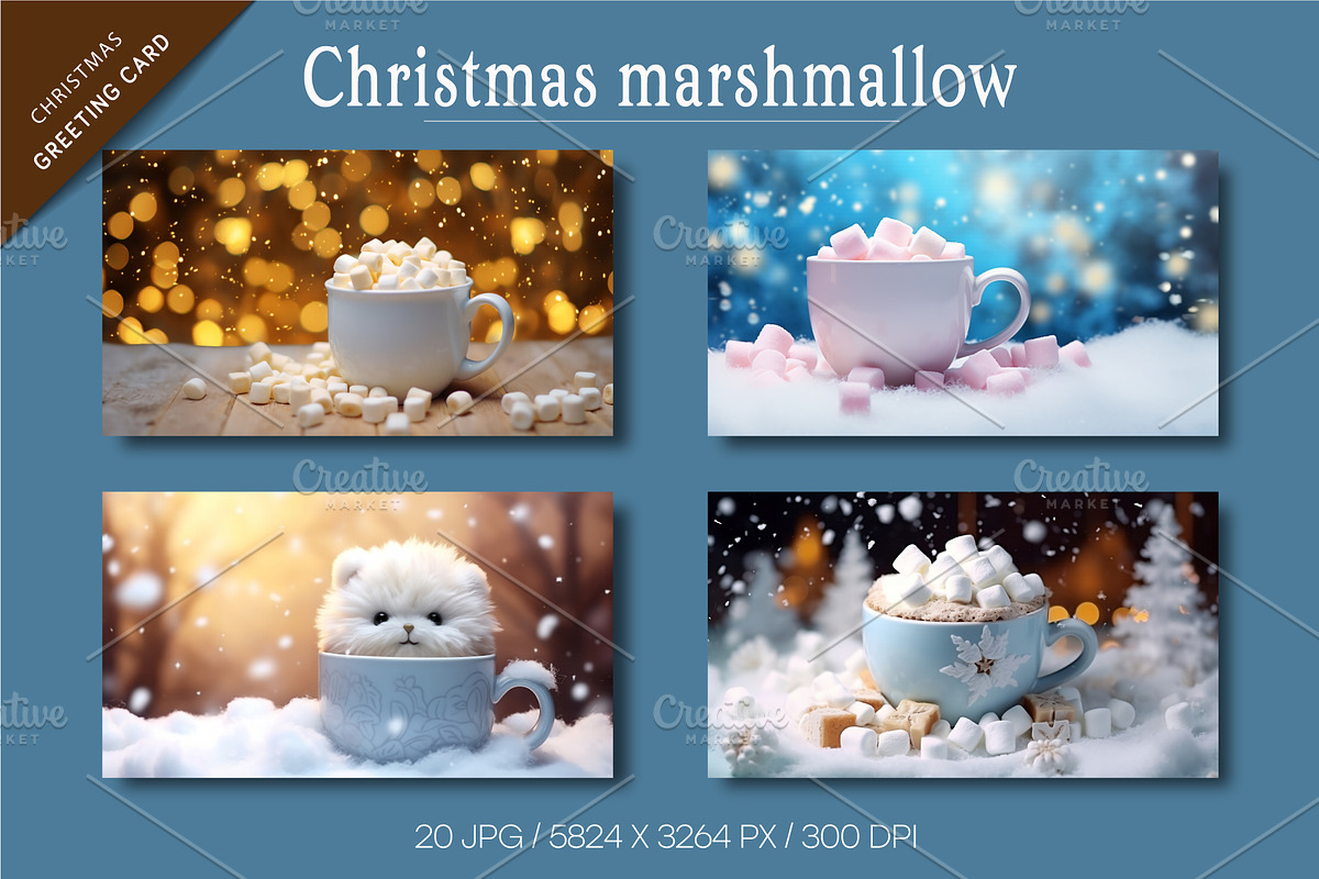 Christmas Mug with marshmallow., a Decorative Illustration by KENO Mascots (Photo 6 of 6)