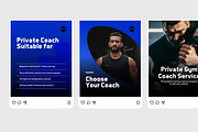 Gym Coach Service - Instagram Post, a Social Media Template by Izdihaar_Studio (Thumbnail 3 of 4)