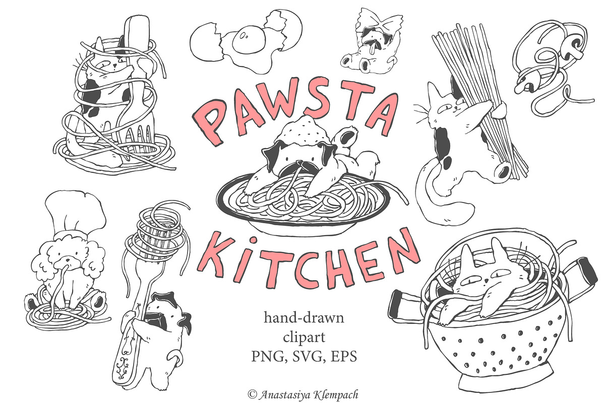 Pawsta Kitchen, an Illustration by Anastasiya Klempach (Photo 1 of 11)