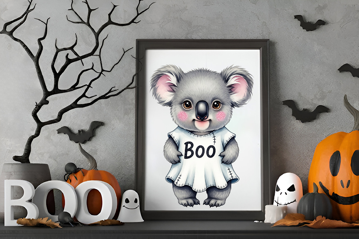 Halloween Cute Boo Animals Clipart, an Animal Illustration by RobertsArt (Photo 2 of 7)
