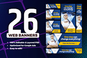 26 Web Banners for Google Ads, a Templates & Theme by Better Be a Designer (Thumbnail 1 of 6)