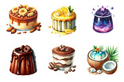 Pudding Watercolor Clipart, an Illustration by SinaCreation (Thumbnail 3 of 5)