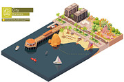Isometric city map elements, an Object Graphic by tele52 (Thumbnail 60 of 72)